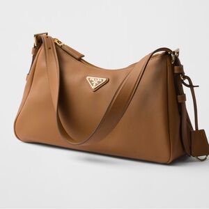 Prada Brown Leather Shoulder Bag